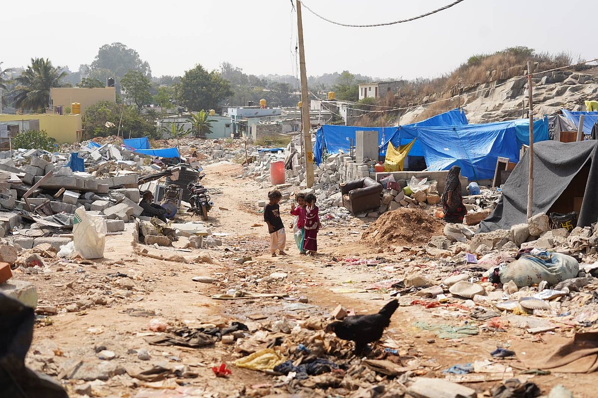 Courtesy: @cpimspeak
 : Demolished site in Fakir Colony