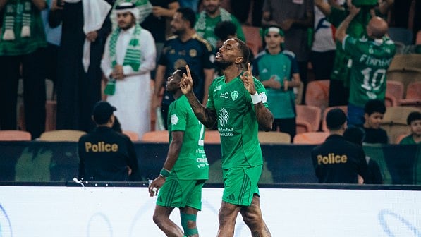 Instagram/alahliclub.sa : Ivan Toney after scoring his second goal against Al-Nassr