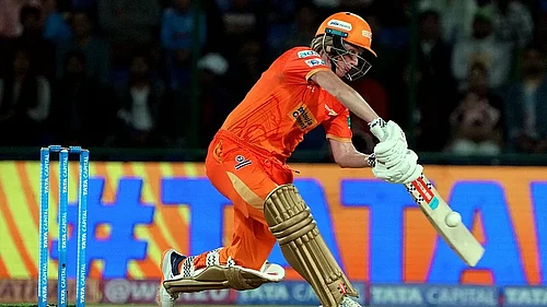 Photo: File/PTI : Gujarat Giants Beth Mooney plays a shot during their Womens Premier League match against Mumbai Indians.
