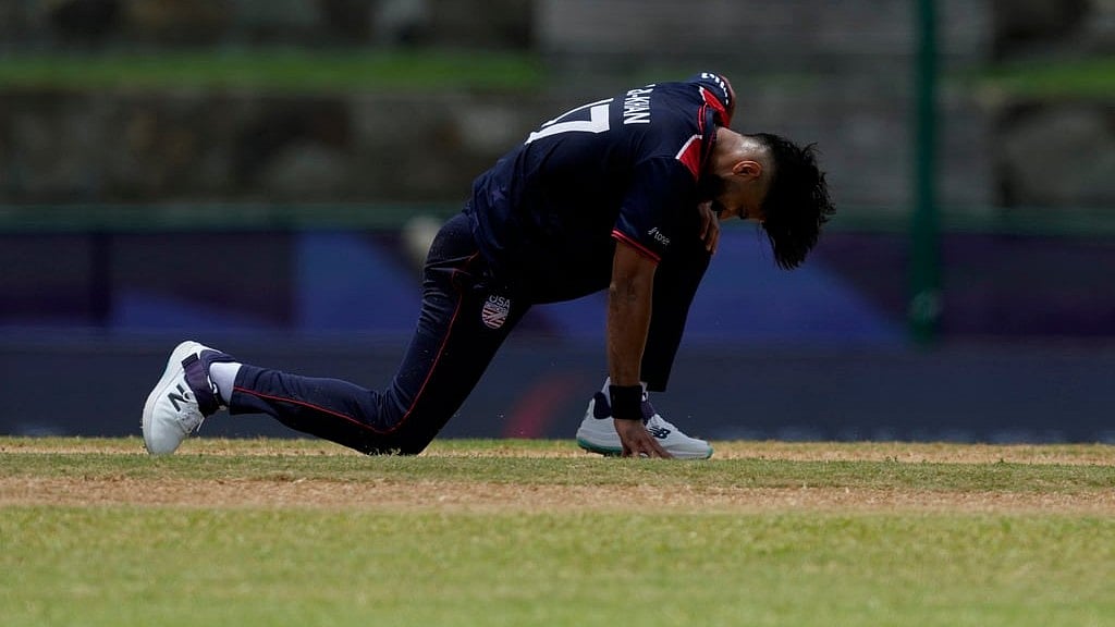 | Photo: AP/Ricardo Mazalan : USA cricketer Muhammad Ali-Khan