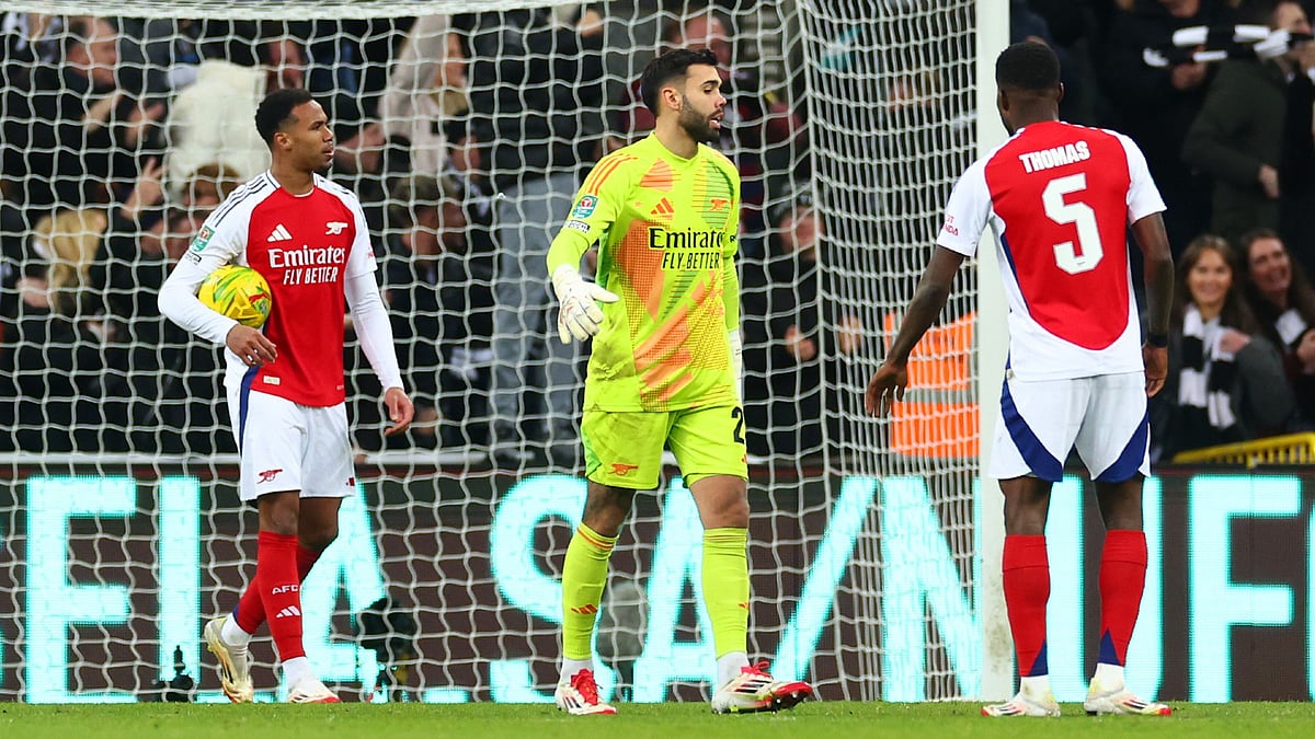 Arsenal lost to Newcastle in the 2024-25 EFL Cup semi-finals.