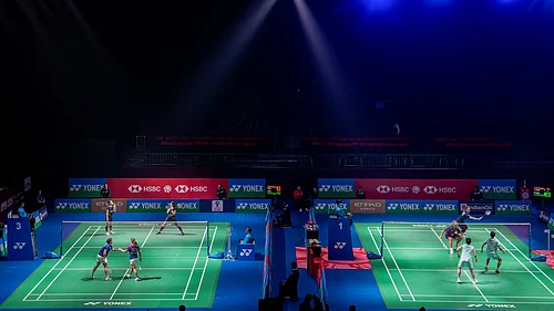 PTI : Athletes compete at the India Open 2026 badminton tournament, in New Delhi.