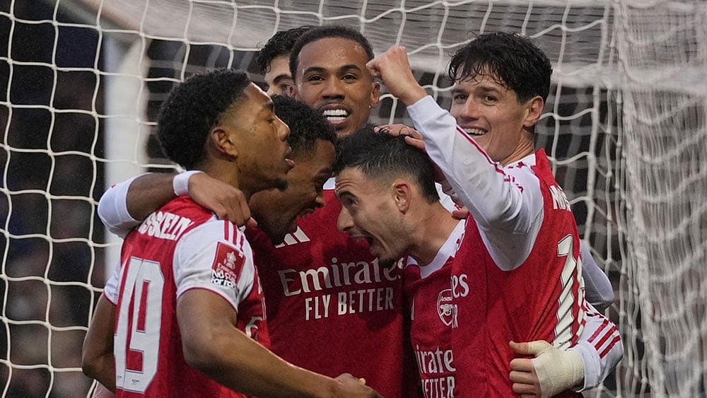 | Photo: AP/Kin Cheung : Arsenal in action at the FA Cup 2025-26