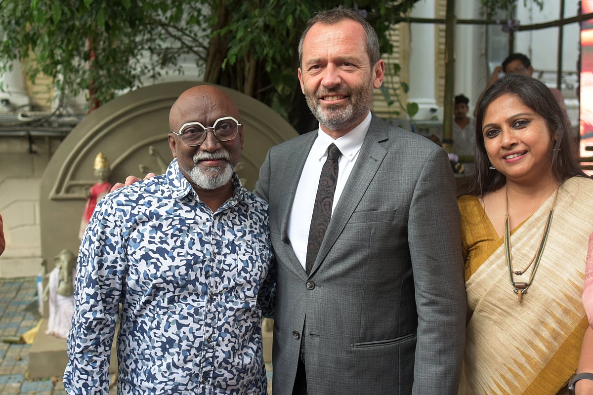 Imago/HT : Krishnamachari (first from left) was the co-founder, president and trustee of the Kochi–Muziris Biennale Foundation.