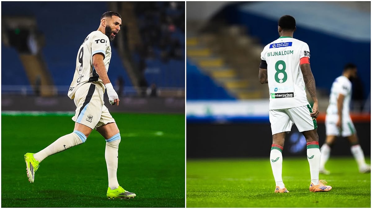 | Photos: Instagram : Al-Ittihad vs Al-Ettifaq Live Streaming, Saudi Pro League 2025-26 Matchday 16: Georginio Wijnaldum and Karim Benzema.