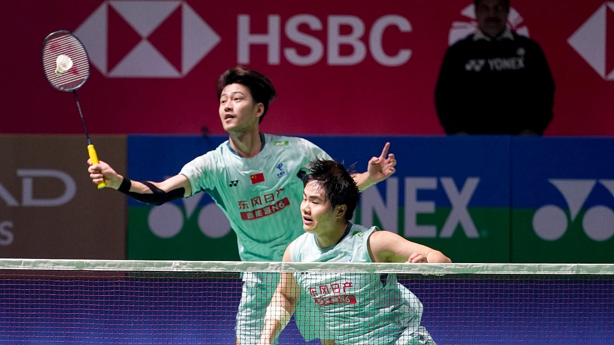 PTI : Badminton players in action at the India Open Super 750 tournament in New Delhi.