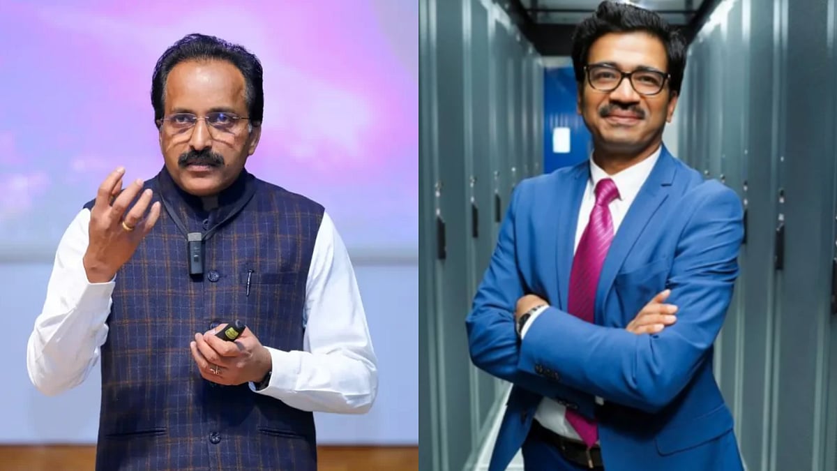 (L) Dr. S. Somanath, Chairman, ISRO and (R) Sunil Gupta, Co Founder, Yotta