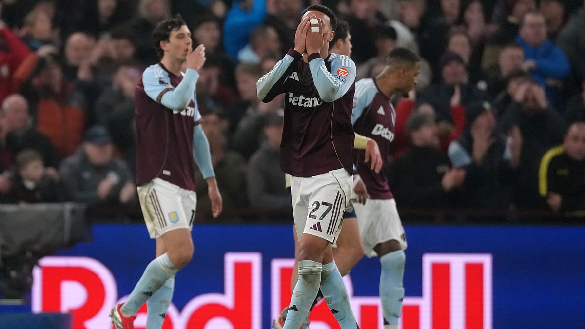 | Photo: AP/Dave Shopland : Aston Villa's Morgan Rogers reacts during the English Premier League soccer match between Aston Villa and Everton in Birmingham, Sunday, Jan. 18, 2026.