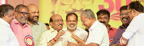 Pinarayi Vijayan with Vellappally Natesan