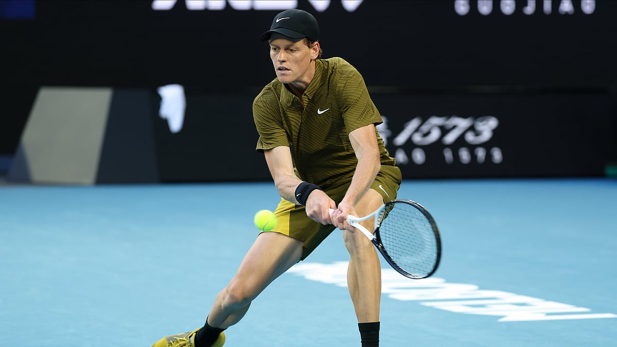 AustralianOpen/X : Jannik Sinner in action in Australian Open 2026