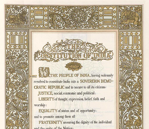 wiki commons : The Preamble of India
