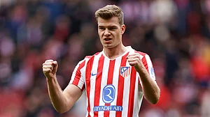Atletico Madrid's Alexander Sorloth in action during the La Liga match against Mallorca on January 25, 2026.