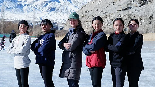 Special Arrangement : Stanzin Famo, Stanzin Khando B, Tenzin Kunzin, Stanzin Khando, and Chossal Angmo competed at the Khelo India Winter Games 2026 in figure skating under coach Natalie Falsgrafs guidance.