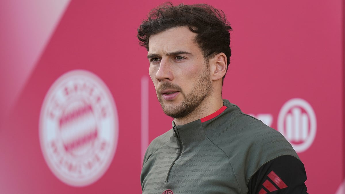 | Photo: AP/Matthias Schrader : Bayern's Leon Goretzka arrives for a training session in Munich, Germany, Tuesday, Jan. 27, 2026, ahead of the Champions League opening phase soccer match between PSV Eindhoven and FC Bayern.