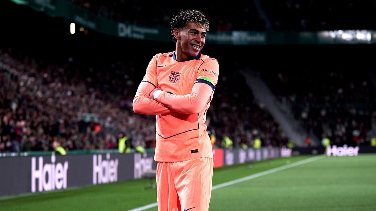 Barcelona's goalscorer Lamine Yamal