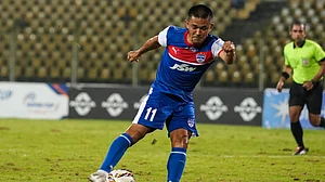 File : Former India captain Sunil Chhetri and star goalkeeper Gurpreet Singh Sandhu are part of Bengaluru FC.