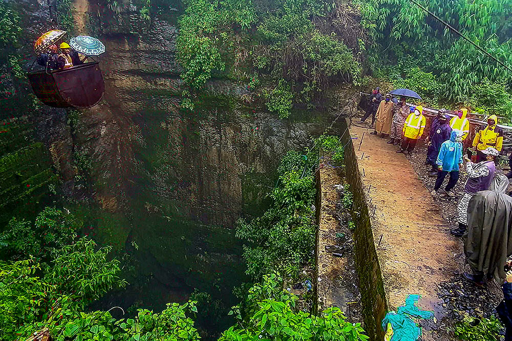 | Photo: PTI file photo : At least 18 miners were killed in a blast, and several others feared trapped in an illegal coal mining site in Meghalayas East Jaintia Hills district. 