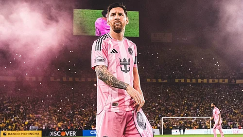 X/InterMiamiCF : Inter Miami CF captain Lionel Messi during the game.