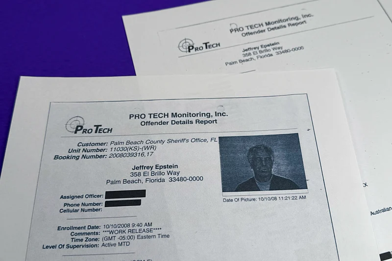 AP : A document that was included in the U.S. Department of Justice release of the Jeffrey Epstein files, photographed Thursday, Feb. 5, 2026, shows a 2008 monitoring for Epstein