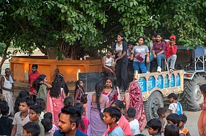 Shuttstock; Representative image : Female orchestra dancers performing at a village wedding in Bihar