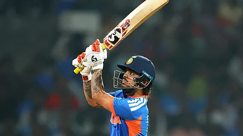 BCCI/X : Ishan Kishan in action for Team India.