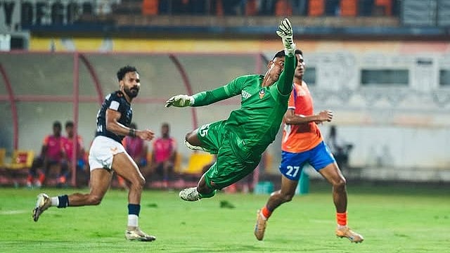 | Photo: Instagram/indiansuperleague : Inter Kashi's Prasanth Karuthadathkumi scores during the Indian Super League match against FC Goa on February 14, 2026.