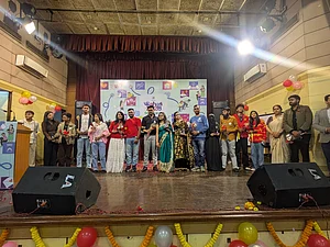 Saher Hiba : The felicitated couples at the event.