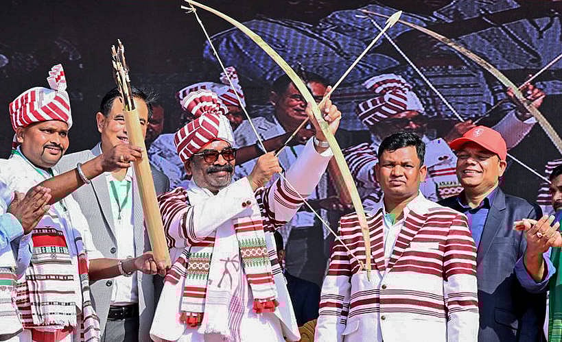 IMAGO / ANI News : Jharkhand CM Hemant Soren attends the Tribal Conference in Tinsukia Tinsukia Assam , Feb 01 (ANI): Jharkhand Chief Minister Hemant Soren, during the Tribal Conference organised by the All Adivasi Students Association of Assam 