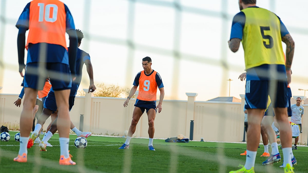 | Photo: X/AlNassrFC_EN : Al-Nassrs Cristiano Ronaldo in training ahead of the AFC Champions League Two match against Arkadag on February 18, 2026.