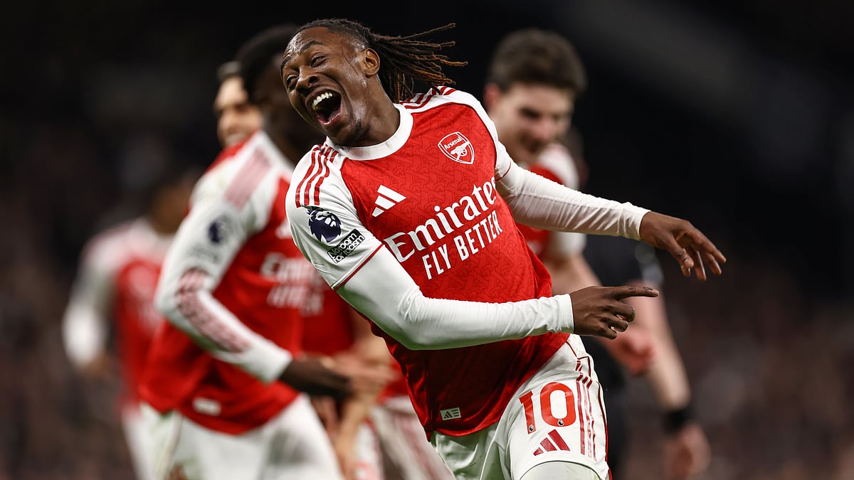 Opta : Eberechi Eze celebrates after scoring his second goal in Arsenal's 4-1 win over Tottenham