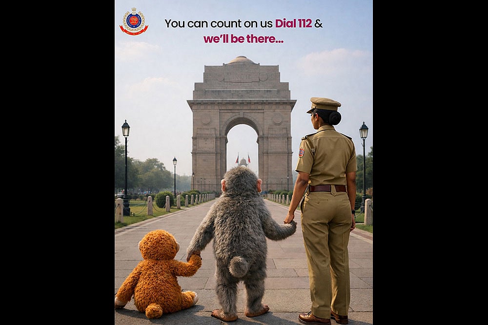 | Source: X : Delhi Police campaign featuring Punch