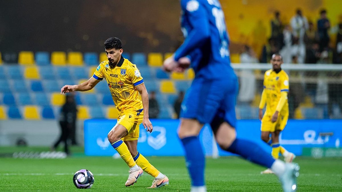 X/Al Taawoun : The score line is at 1-1 at half-time at the Alinma Stadium in Saudi Arabia on February 24, 2026. 