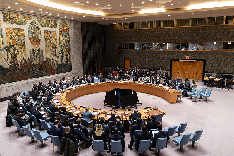 IMAGO / Pacific Press Agency : Emergency Security Council meeting on military escalation in West Asia, held at UN Headquarters in New York, on February 28, 2026. Earlier in the day United States and Israel attacked Iran and Iran retaliated against US bases in Middle East as well as against Israel.