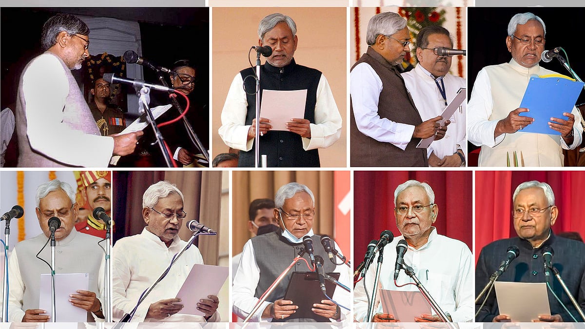 Nitish Kumar Taking Oath