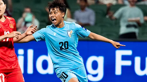 AIFF : Sanfida Nongrum scores for India at the AFC Womens Asia Cup 2026.