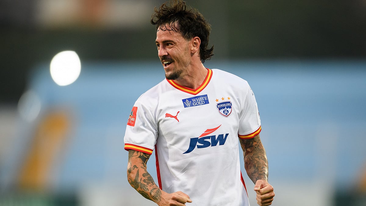 | Photo: AIFF : Bengaluru FC's Ryan Williams celebrates after scoring in the Indian Super League match against Mohammedan SC on Marchv 7, 2026.
