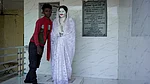 | Photo: Animikh Chakrabarty/Outlook : Anmol, a local villager takes us to the house of Phoolan Devi in Shekhpur Guda. As he unveils the Statue from its “ghoongat”, he stops to pose with it for the camera