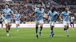 Omar Marmoush scored twice in Manchester City's win over Newcastle United