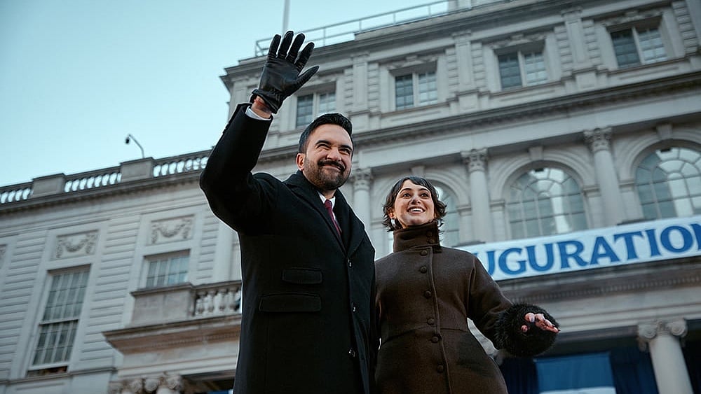 Photo: AP/Andres Kudacki : Explosive Devices Thrown During Anti-Muslim Protest Outside NYC Mayor Zohran Mamdani’s Residence