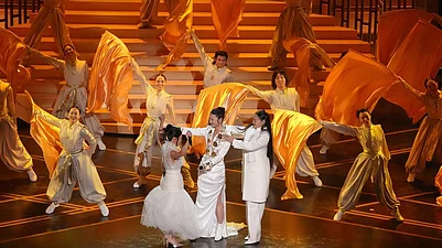 AP Photo/Chris Pizzello : Rei Ami, from left, EJAE, and Audrey Nuna perform Golden from K-Pop Demon Hunters during the Oscars on Sunday, March 15, 2026, at the Dolby Theatre in Los Angeles.