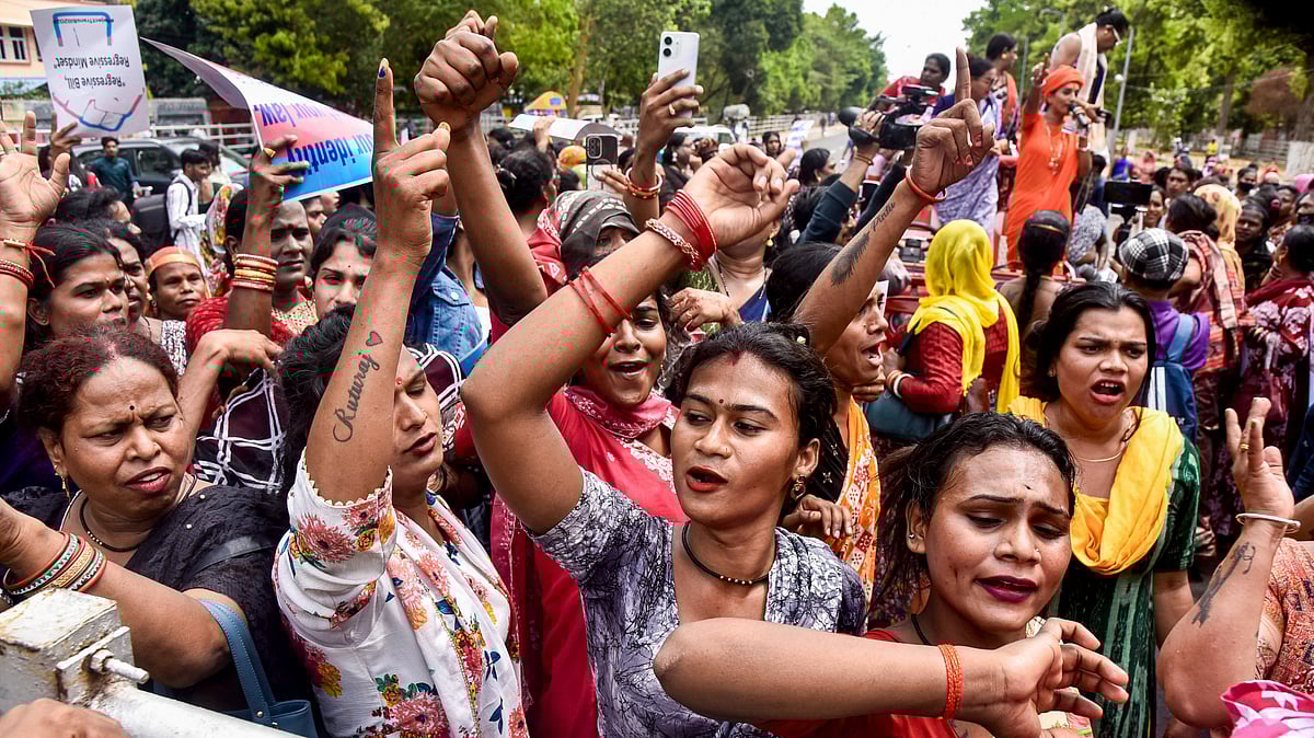 PTI  : Bhubaneswar: Members of the Odisha Transgenders Association stage a demonstration near the Odisha Assembly during the Budget session, demanding withdrawal of the Centres proposed Transgender Persons (Protection of Rights) Amendment Bill, in Bhubaneswar, Tuesday, March 17, 2026. 
