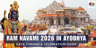 Lord Ram statue and Ayodhya Temple for Ram Navami