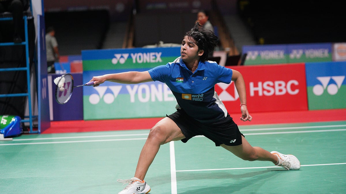 Special Arrangement  : Tanvi Sharma in action in the Orleans Masters 2026 Super 300 quarter-final. 