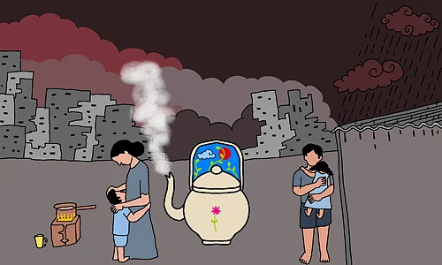 Illustration by Anupriya Yoga : From the Rubble of the Day |