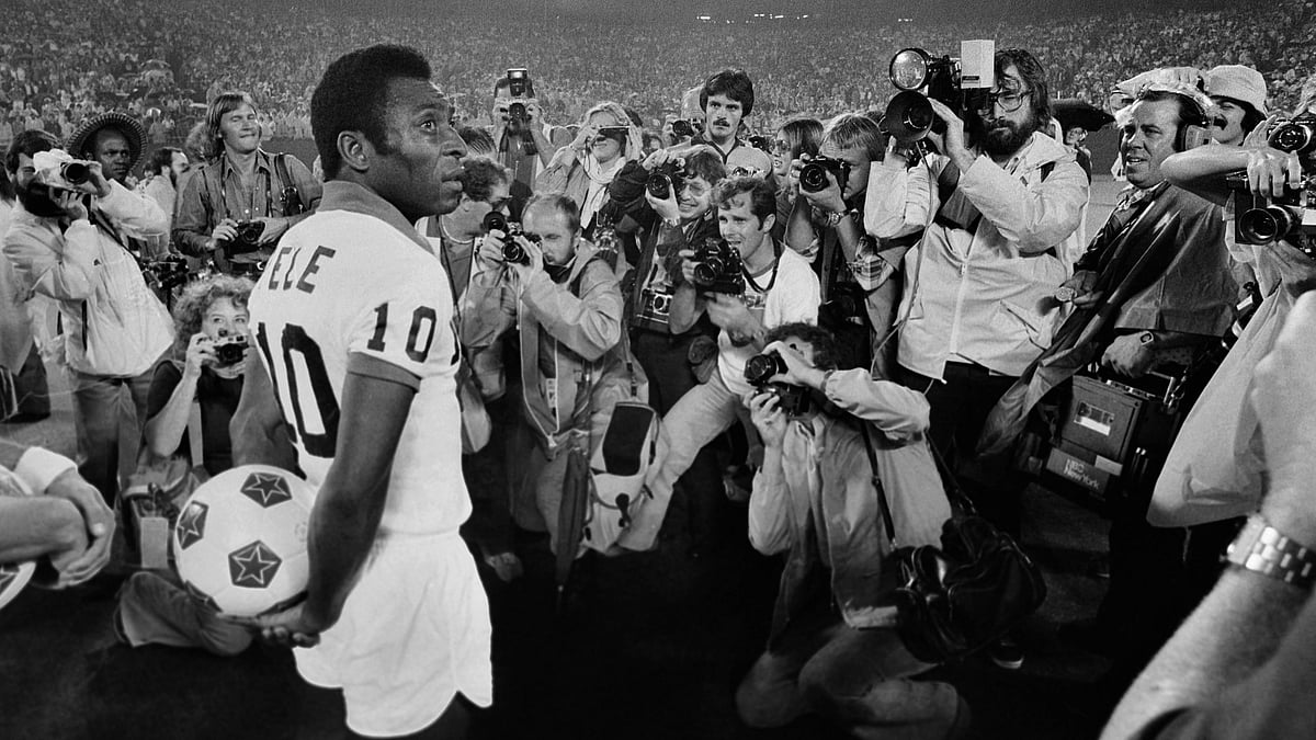FIFA : File photo of Pele turning out for New York Cosmos in 1975.