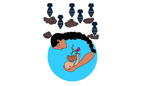 Artwork by Anupriya : Milking a Burning World |