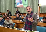 PTI : In this image posted on March 20, 2026, Himachal Pradesh Chief Minister Sukhvinder Singh Sukhu speaks during the Budget session of the state Assembly, in Shimla