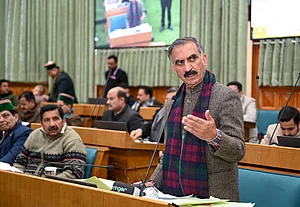 PTI : In this image posted on March 20, 2026, Himachal Pradesh Chief Minister Sukhvinder Singh Sukhu speaks during the Budget session of the state Assembly, in Shimla