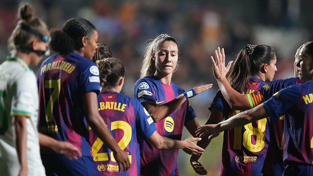 Photo: AP/Alessandra Tarantino : Women's Champions League Soccer Match: Roma Vs Barcelona