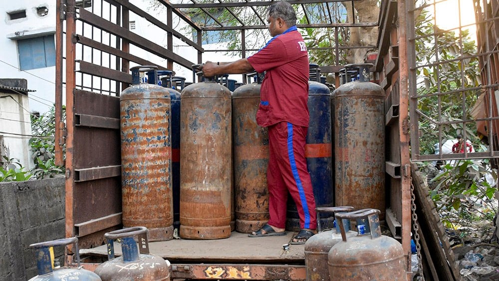 Representative Image : Fuel Queues Ease in Andhra Pradesh